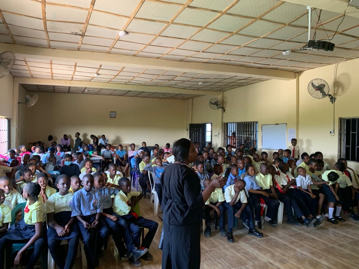 Students attending climate literacy session